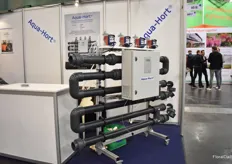 Aqua-Hort brougth their Multi Micro Element Fertilizer Machine to the show. The advantage of this machine is: Individual exact dosing of each Micro Element. 'Simultaneaous electrolysis of foiur different Micro Elements'